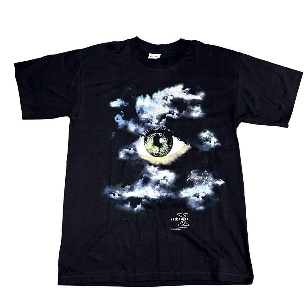 Vtg X Files Movie TShirt Deadstock Blockbuster Sci Fi Goth Grunge Streetwear L